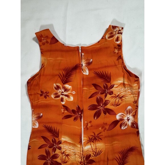 Vintage Hawaiian Rayon Tropical Floral Dress Made In Hawaii Medium - Picture 6 of 6